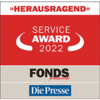 Fonds Professionell Service Award 2022 Testergebnis Herausragend